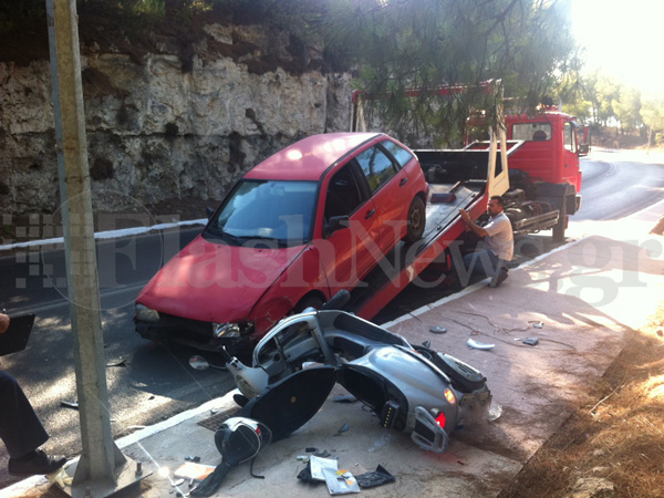 Σοβαρό τροχαίο στην Ακρωτηρίου στα Χανιά (φωτο+video)