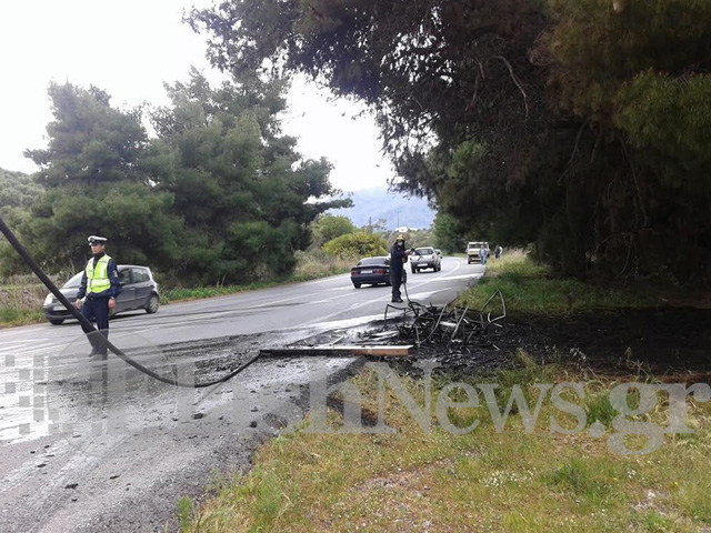 Από αναμμένο τσιγάρο "λαμπάδιασε" η καρότσα του!