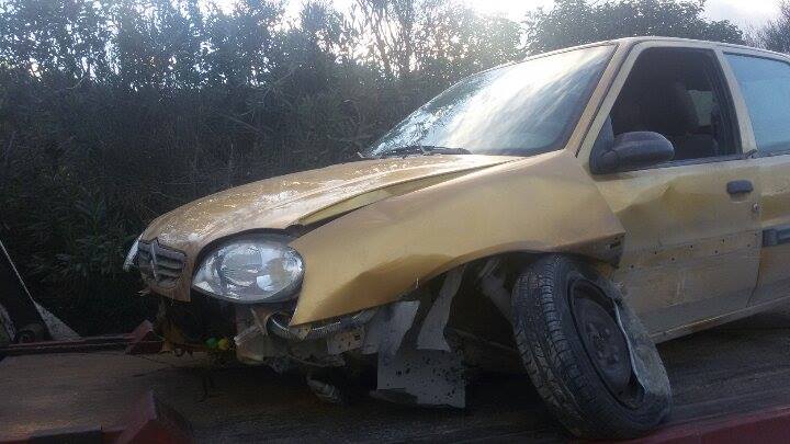 Χανιά: Τροχαίο στην εθνική οδό με δύο τραυματίες (φωτο)