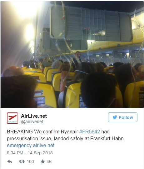 Κόλαση σε πτήση της Ryanair  Έπεσαν οι μάσκες οξυγόνου στην πτήση Χανιά – Αϊντχόφεν (Photos)