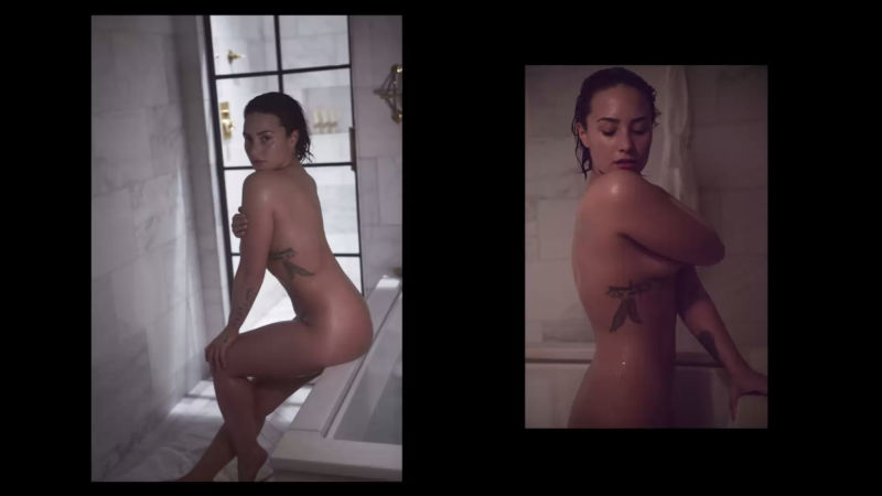 Η τραγουδίστρια Demi Lovato φωτογραφίζεται ολόγυμνη με τον όρο να μη γίνει κανένα ρετούς