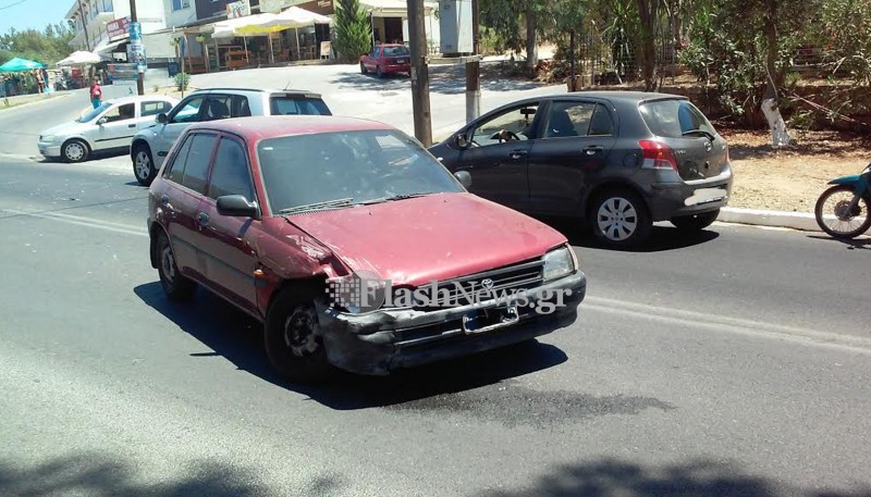 Τροχαίο ατύχημα με έναν τραυματία στην Ακρωτηρίου (φωτο)