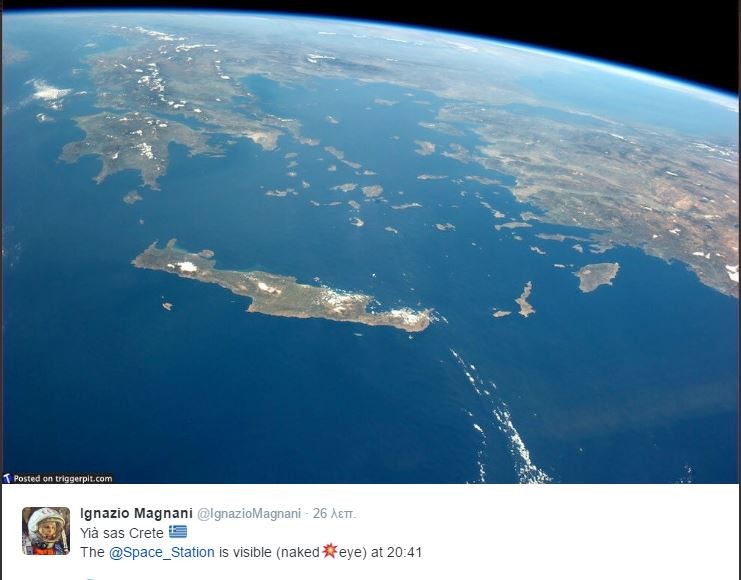 Δείτε την Κρήτη όπως τη φωτογράφισε αστροναύτης από το διάστημα