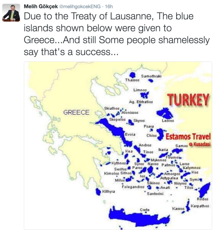 Τούρκος δήμαρχος διεκδικεί 48 ελληνικά νησιά, μεταξύ αυτών και η Κρήτη!