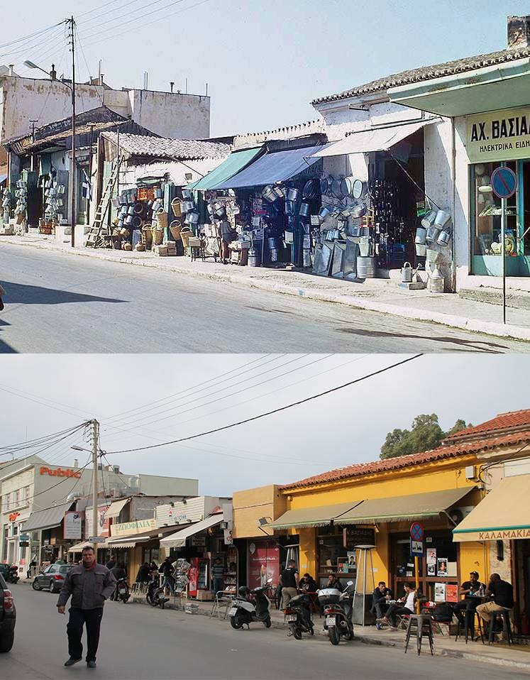 Φωτο απο τα ίδια σημεία στα Χανιά με διαφορά 50 ετών!