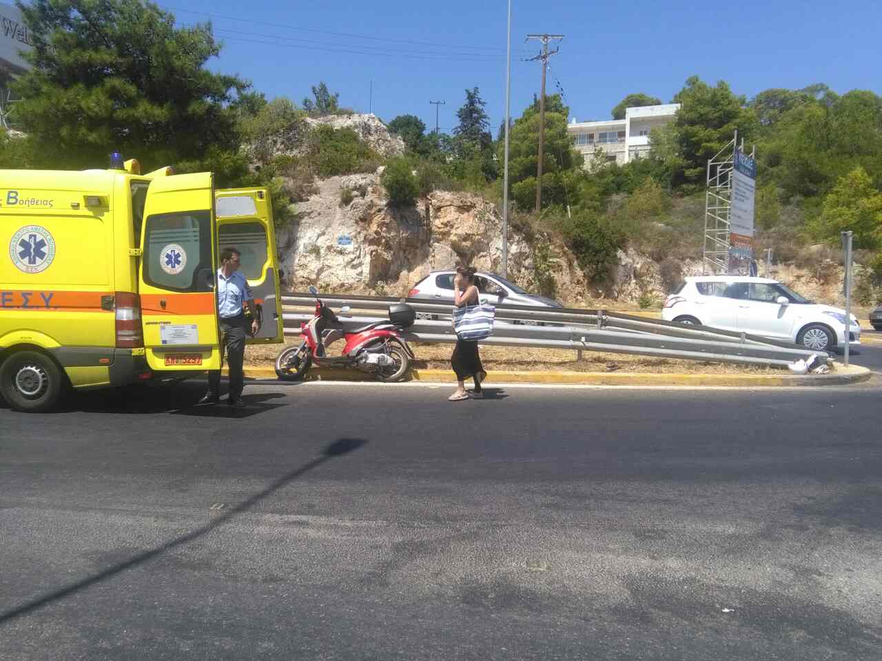 Χανιά: Τροχαίο στο κυκλικό κόμβο του Βλητέ