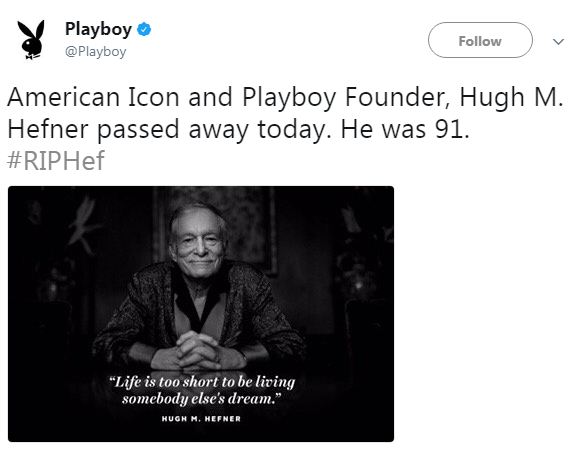 Πέθανε ο «Mr Playboy» Χιου Χέφνερ