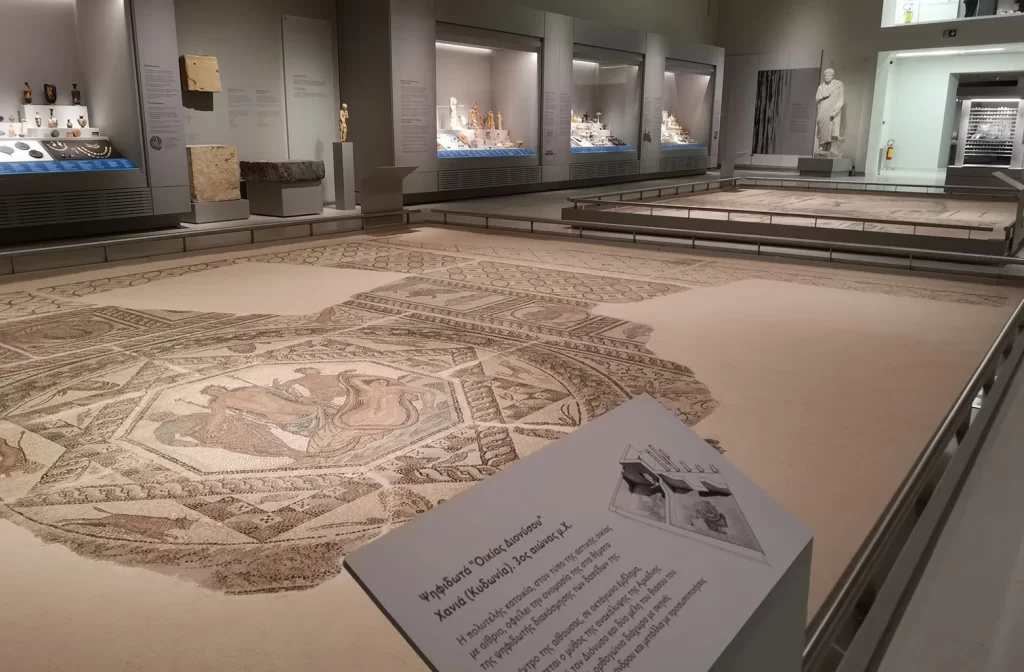 inside the Archaeological Museum of Chania