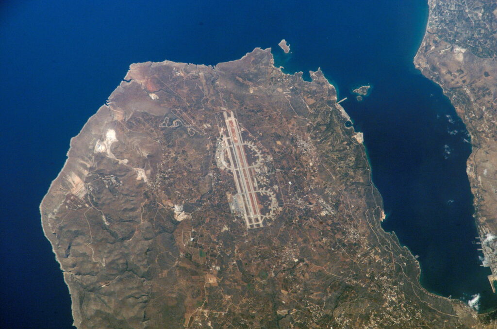 Satellite view of Chania Airport