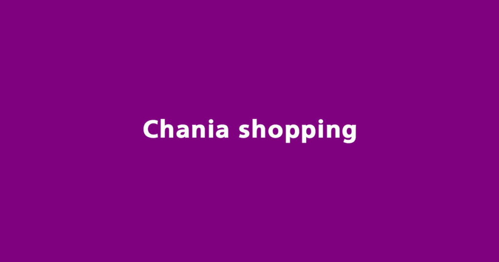 Chania shopping