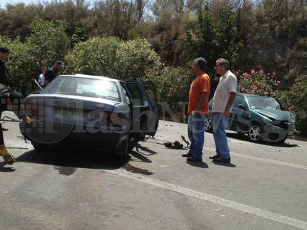 Σοβαρό τροχαίο έξω από τα Χανιά ύστερα από σύγκρουση οχημάτων