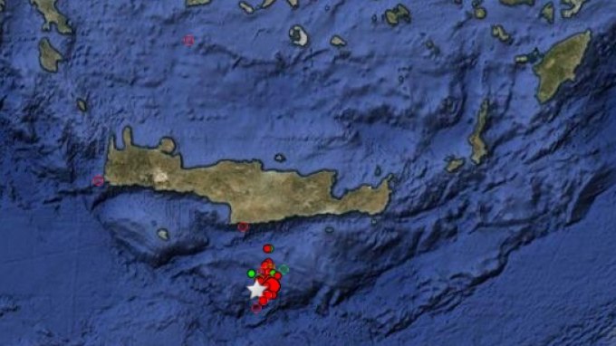 Καλημέρα Κρήτη με πέντε σεισμούς απο 5,9 έως 3,5 Ρίχτερ