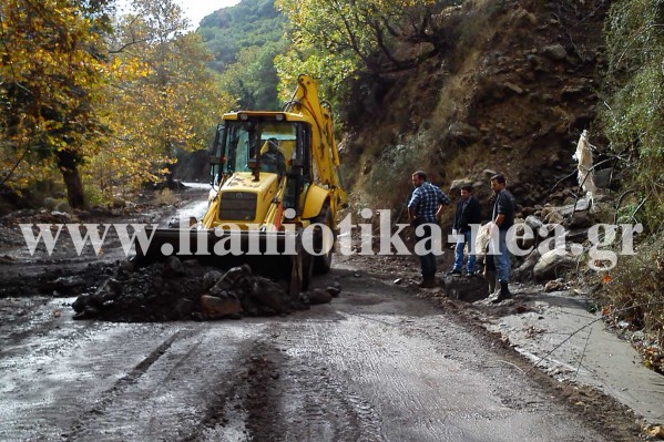 Η καταιγίδα έφερε κατολισθήσεις στα Χανιά