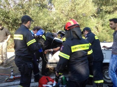 Σοβαρό τροχαίο ατύχημα με σύγκρουση οχημάτων στα Χανιά