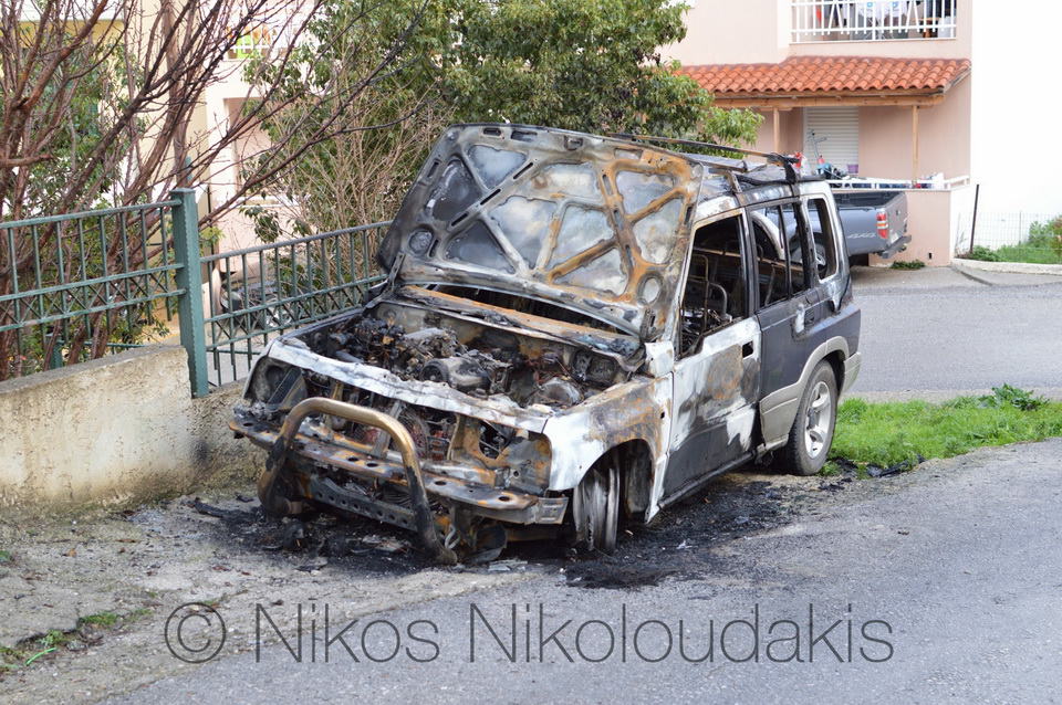 Καταστράφηκε αυτοκίνητο απο πυρκαγιά
