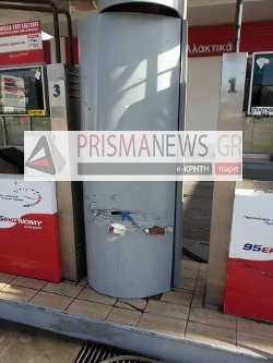 Παραλίγο τραγωδία στην Κρήτη: Γυναίκα οδηγός τράκαρε μέσα σε βενζινάδικο