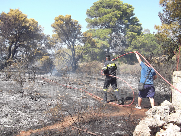 Μεγάλη φωτιά στο Ακρωτήρι Χανίων