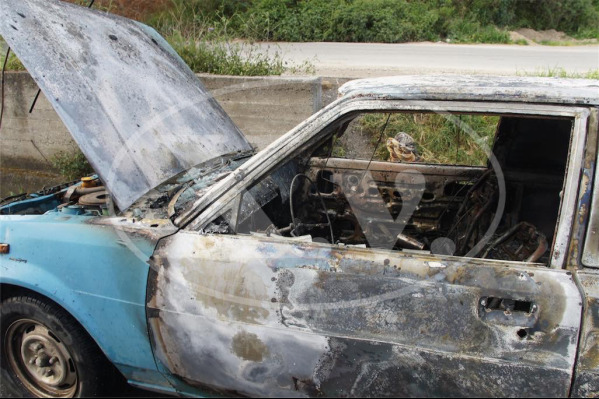 Στις φλόγες τυλίχτηκε αυτοκίνητο στην εθνική οδό