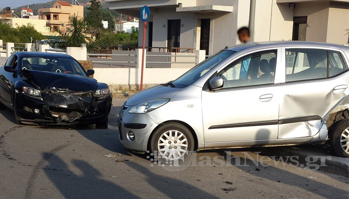 Τροχαίο ατύχημα στην Σούδα (φωτο)