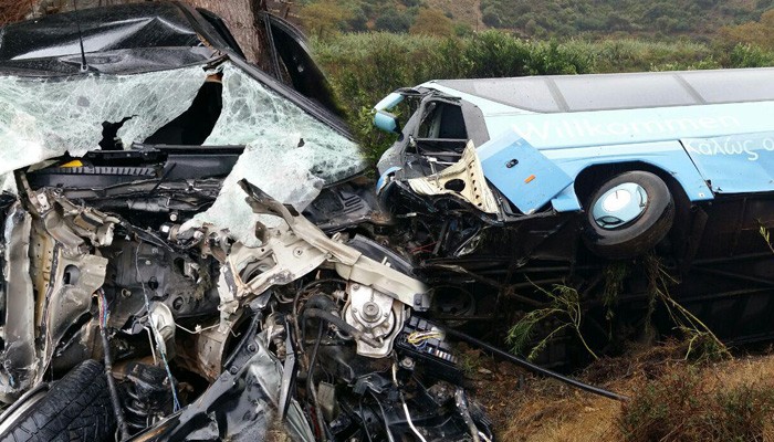 Κρήτη: Νεκρός 25χρονος από τη σύγκρουση ΙΧ με λεωφορείο (φωτο)