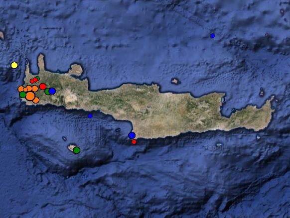 Χανιά: Επτά σεισμικές δονήσεις ταρακούνησαν Κίσσαμο και Σέλινο τα ξημερώματα