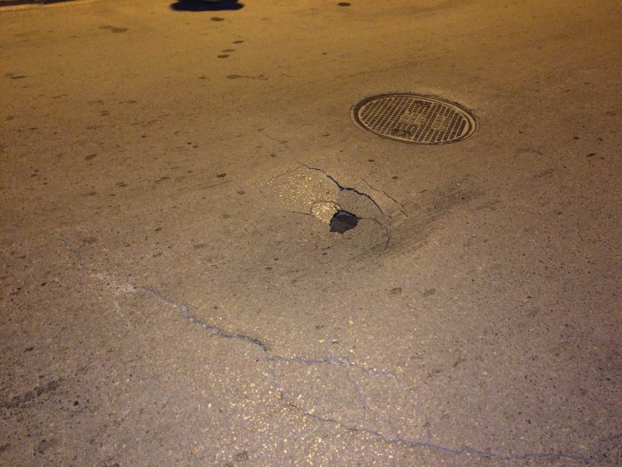 Χανιά: Προσοχή: Επικίνδυνη τρύπα στην Σελίνου (Photos)