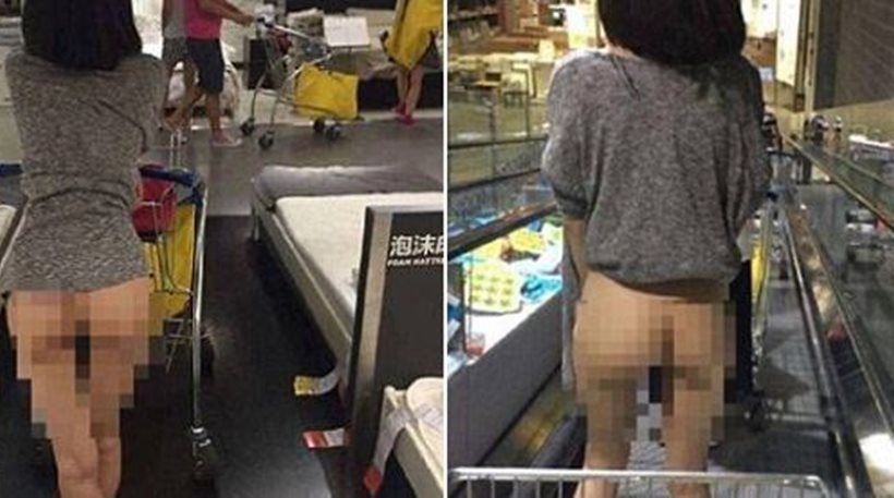 Σάλος από τις φωτογραφίες της ημίγυμνης γυναίκας που αναρτήθηκαν στα κινεζικά social media