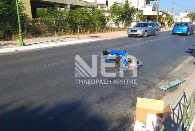 Χανιά: Νέο τροχαίο: Σύγκρουση μηχανής με λεωφορείο στο Γεράνι (Photos)