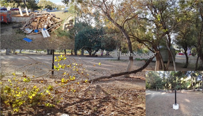 Στο έλεος της αδιαφορίας το πάρκο των Αγίων Αποστόλων (φωτό)