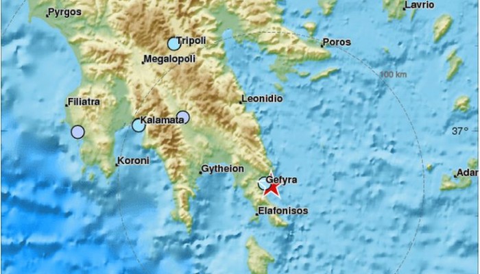 Σεισμός 4,8 Ρίχτερ στη νότια Πελοπόννησο - Έγινε αισθητός και στην Κρήτη