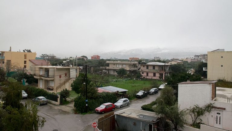 Χιόνισε μέχρι την πόλη των Χανίων