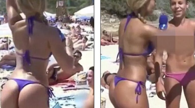 Ρεπόρτερ με στρινγκ «δείχνει» το μέλλον της παρουσίασης στην τηλεόραση (video)