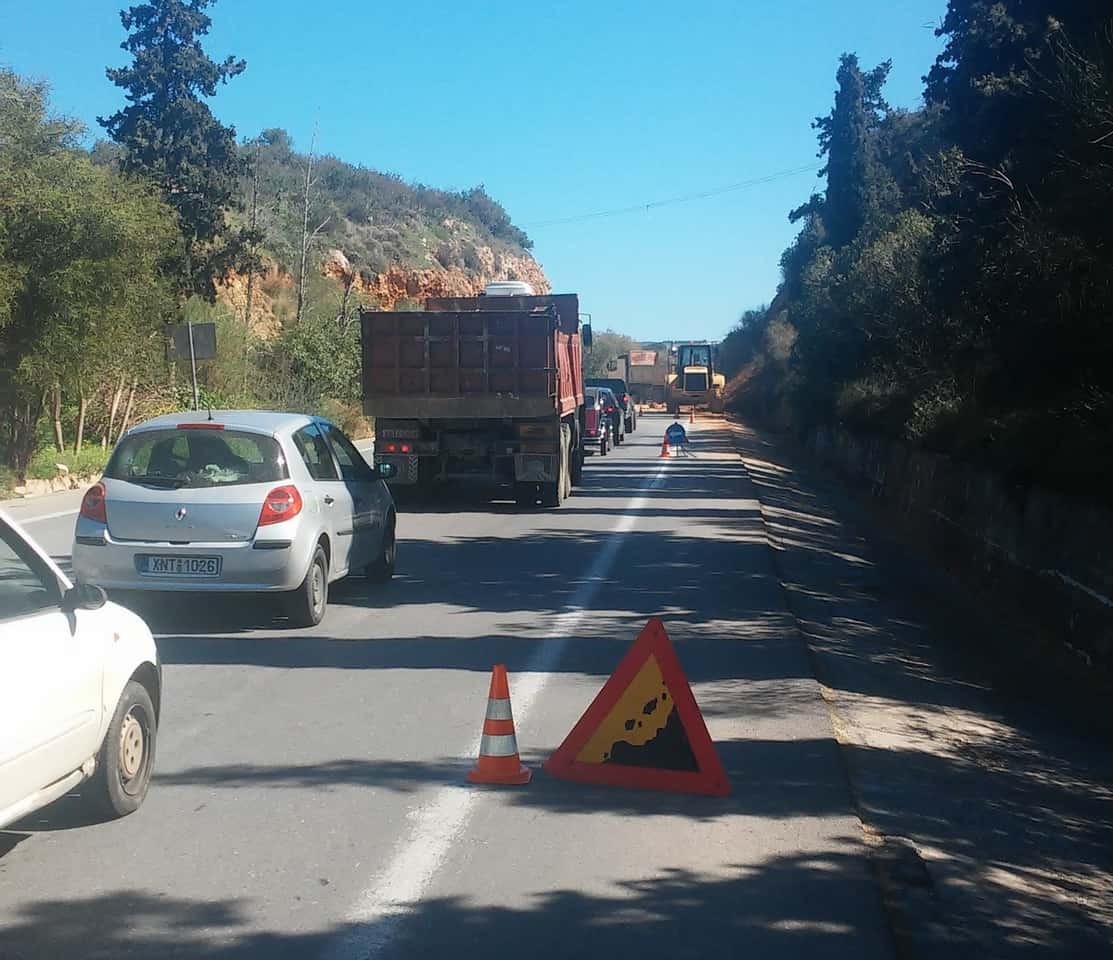 Κυκλοφοριακό… κομφούζιο στην Εθνική λόγω εργασιών