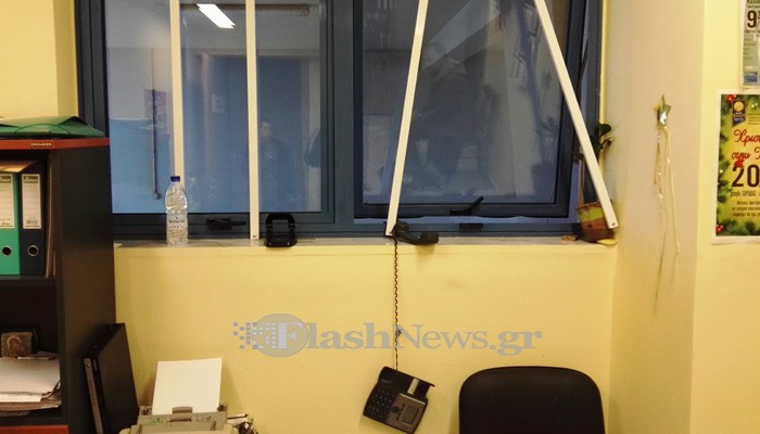 Διέρρηξαν το κλειστό γυμναστήριο στον Κλαδισό στα Χανιά (φωτο)