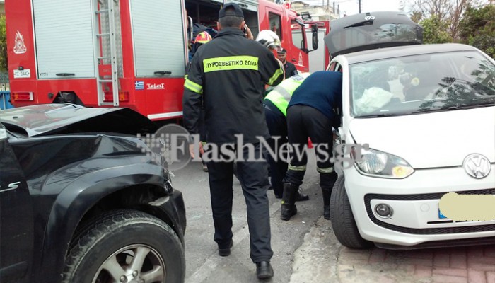 Αναποδογύρισε αυτοκίνητο στην εθνική οδό στο ύψος του Αγ. Φανουρίου (φωτο)