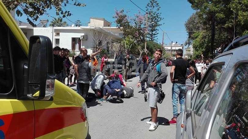 Χανιά: Σοβαρό τροχαίο έξω από το σχολικό συγκρότημα της Αμπεριάς (φώτο)