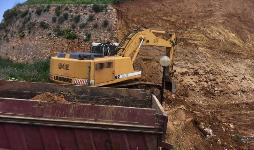 Προχωρούν οι εργασίες αντιστήριξης του επιπρομαχώνα του Αγ. Δημητρίου