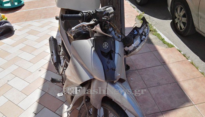 Τροχαίο με τραυματία οδηγό δικύκλου στην οδό Κισάμου στα Χανιά (φωτο)