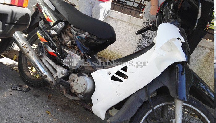 Τροχαίο με τραυματία νεαρό οδηγό μοτο στα Χανιά (φωτο)