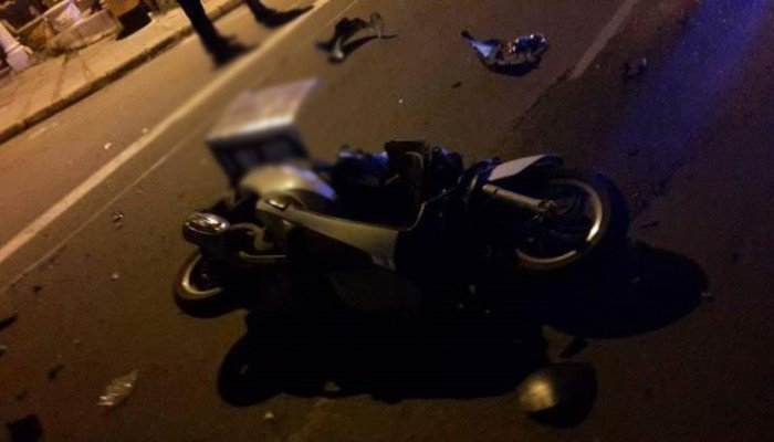 Τροχαίο ατύχημα με διανομέα φαγητού στην Κίσαμο στα Χανιά