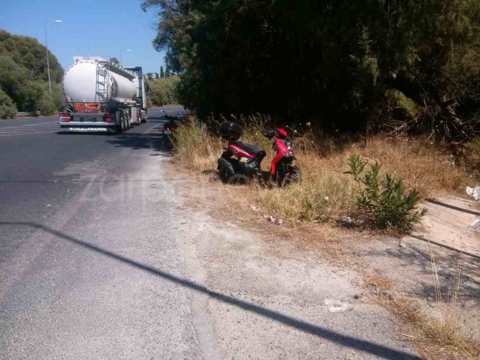 Χανιά: Έπεσε από το μηχανάκι και τραυματίστηκε στο Πλατάνι (φωτο)