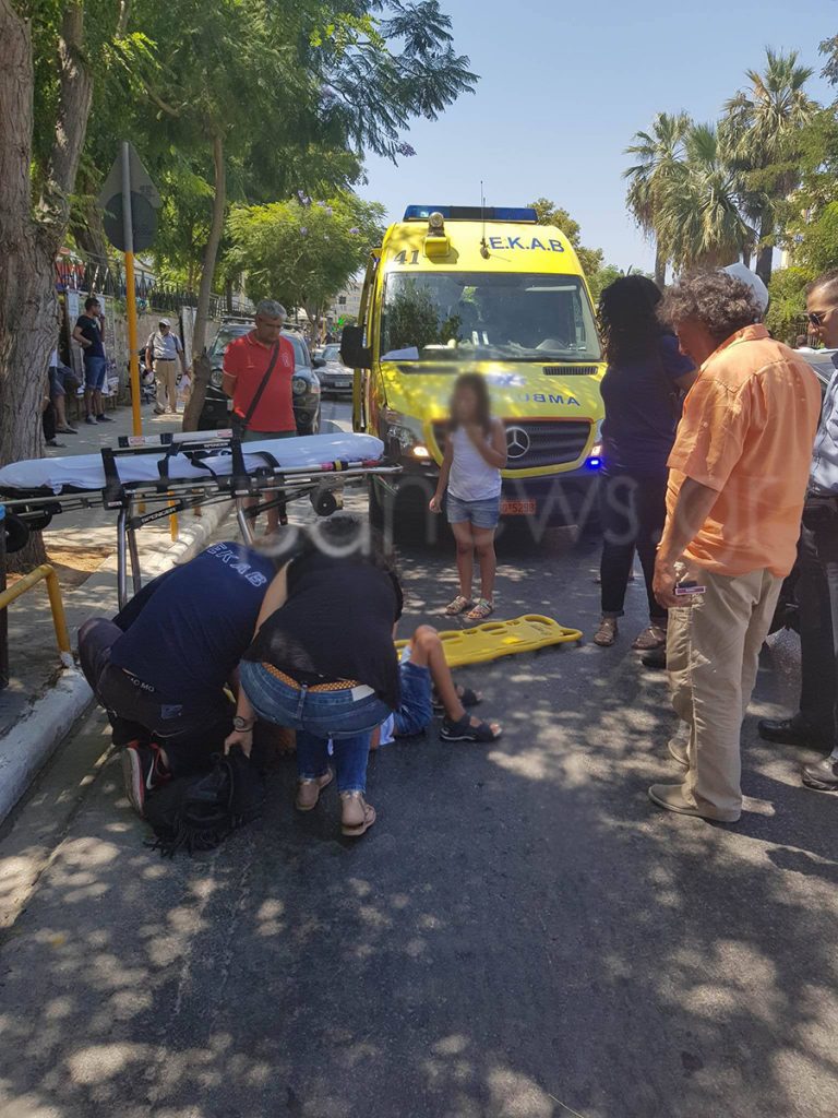 Χανιά: Αυτοκίνητο χτύπησε αγοράκι έξω από το Ωδείο (φωτο)