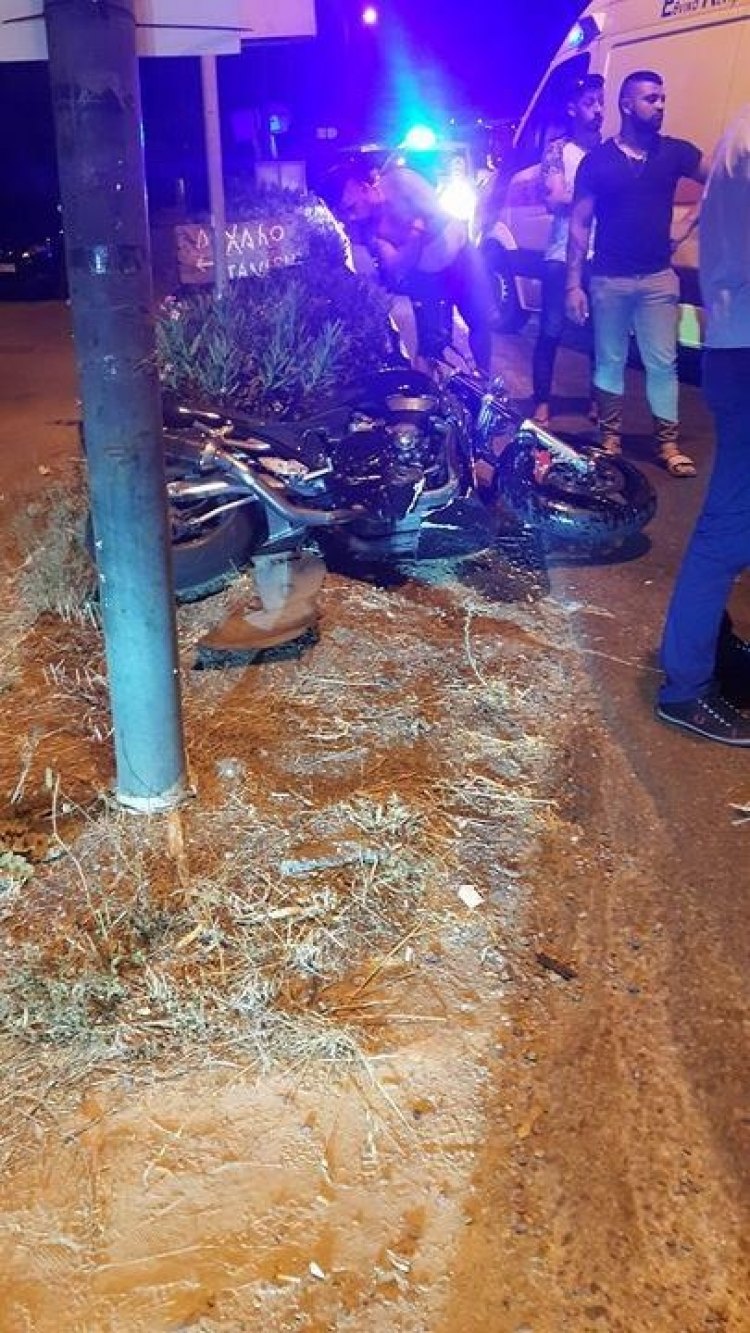 Κρήτη: Τροχαίο με μεγάλη μηχανή τα μεσάνυχτα (φωτο)
