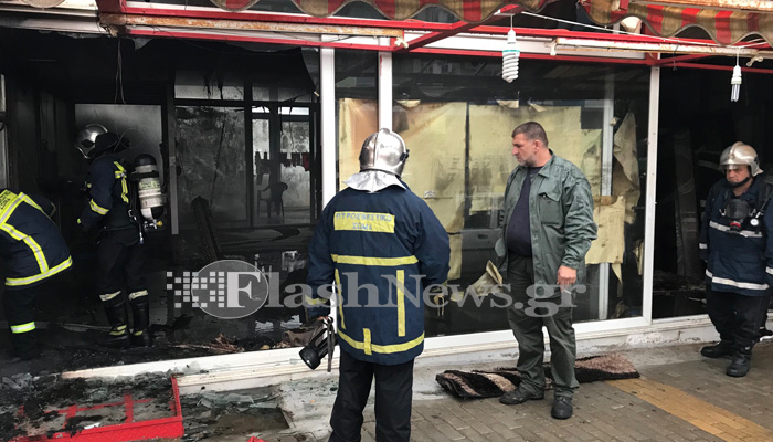 Πυρκαγιά σε αποθήκη με χαλιά στον Μακρύ Τοίχο στα Χανιά