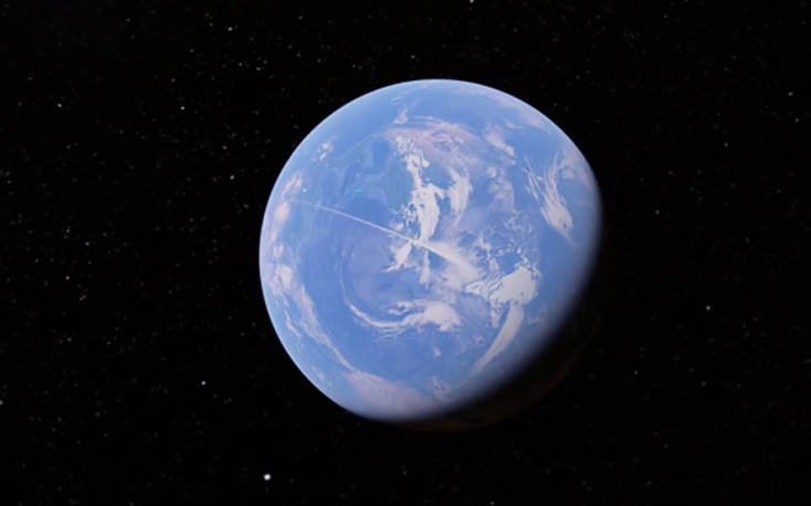 Το Google Earth είδε μια παράξενη λευκή γραμμή 21.000 χιλιομέτρων πάνω από την γη