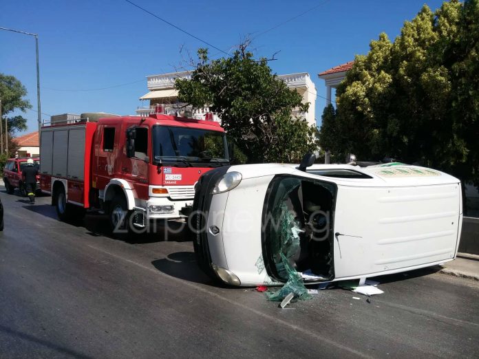 Χανιά : Τουμπάρισε αυτοκίνητο στη λεωφόρο Σούδας μετά από τροχαίο (Photos)