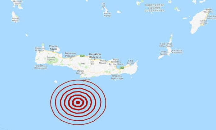 Διπλός σεισμός ΤΩΡΑ νότια της Κρήτης – Ταρακουνήθηκε το νησί!Αισθητός σε αρκετές περιοχές (photo)