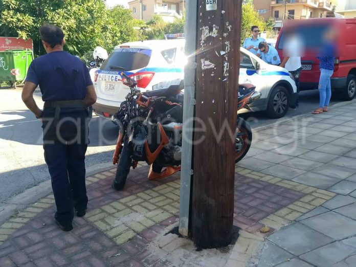 Χανιά: Μηχανή τράκαρε με κλούβα στην οδό Παπαναστασίου