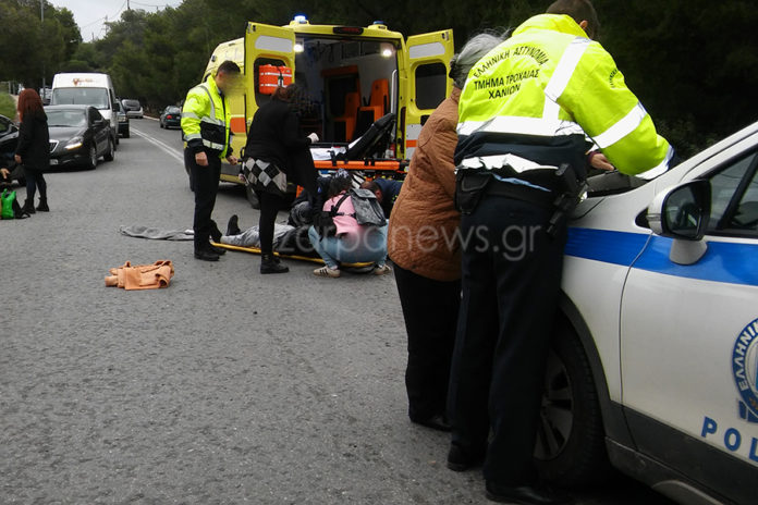 Χανιά: Νέο τροχαίο με τραυματισμό οδηγού μηχανής στην οδό Κωνσταντίνου Μητσοτάκη (Photos)