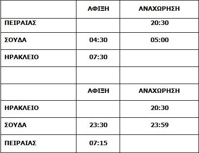 Τροποποιούνται τα δρομολόγια των Μινωικών Γραμμών στην Κρήτη